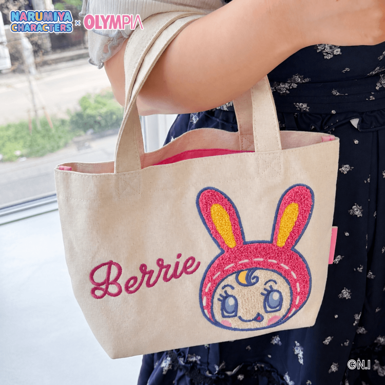 オリンピアとナルミヤキャラクターズコラボ ミニトートバッグ/ランチバッグ使用イメージ